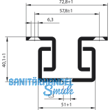 FULTERER FR 505 T Trblatt-Zeigewandauszug, Lnge 995 mm, KB schwarz