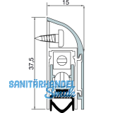 Trdichter 1750, Breite 15 mm, Hhe 37,5 mm, Lnge 1130 mm, Aluminium natur