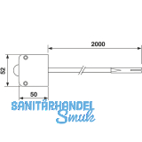 Trkontaktschalter 230 V, 2000 mm Leitung mit codiertem Mini-Stecker