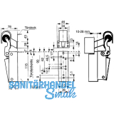 Trschlieer Dictator, Gr. 1, Trbreite - 900 mm, Stahl vernickelt