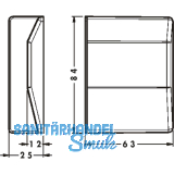 CAMAR Abdeckkappe 807 rechts, fr Unterschrankaufhnger 807, Kunststoff wei