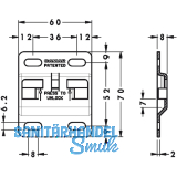 CAMAR Wandleiste 807, fr Unterschrankaufhnger 807, 60x70x8, Stahl verzinkt