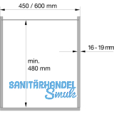 VAUTH-SAGEL VSA Korb Saphir Vorratsschrank, silber, KB 600, H1450-1700 mm