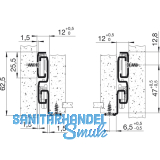 FULTERER FR 6500 Rollschubfhrung - Vollauszug, Lnge 700 mm, wei pulverbesch.