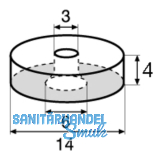 QuickClick Basisteil zum Anschrauben  30 mm, Hhe 5 mm, Kunststoff wei