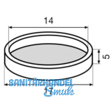 QuickClick Einsatz HYPER zum Aufdrcken  17 mm, Kunststoff grau