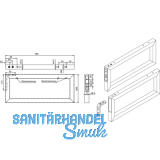Wandkonsole - Handtuchhalter, Hhe 200 mm, Tiefe 480 mm, chrom glanz