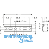 CAMAR Wandleiste 814, 102 x 26 x 6 mm, Stahl verzinkt