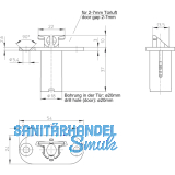 Schaltschloss 4685, Stulp 24 x 54 mm rund, Stahl verzinkt