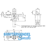 Schnappriegel 4686, Stulp 24 x 54 mm, Stahl verzinkt