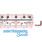 Winkel-Bettschiene REFORM, L 180, LINKS+RECHTS verwendb., Stahl blau verzinkt