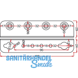Winkel-Bettschiene SYSTEM 32, L 130, Stahl verzinkt