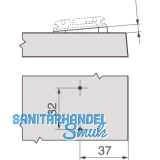 BLUM Winkelkeil, kreuzform, -5 Schraubversion, Distanzstrke: 6 mm