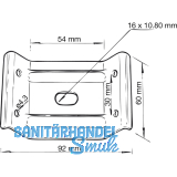 Zargenverbindung, 60 x 92, Stahl verzinkt