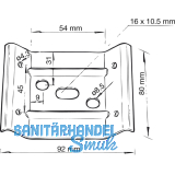 Zargenverbindung, 80 x 92, Stahl verzinkt