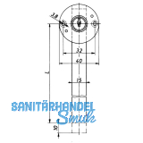 HEKNA 102 Zentralverschluss -  16, 5 mm, L 20, 5 mm