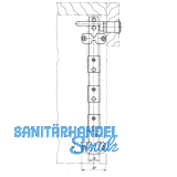 HEKNA 119 Zentralverschluss -  16, 5 mm, L 20, 5 mm, Zamak