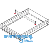 HETTICH SYSTEMA TOP 2000 Zwischensteg, Einbaubreite 392 mm, Alu-Finish