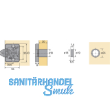 HETTICH PRESTIGE 2000 Zyl.-Rollladenfallenschloss Z23, Dornma 20, 18