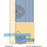 HETTICH PRESTIGE 2000 Zyl.-Rollladenschloss Z23, rechts, Dornma 15, 18
