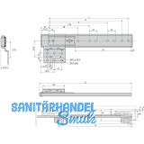 ACCURIDE 1319 Beschlgegrt., Lnge 500 mm, Stahl hell chromatiert