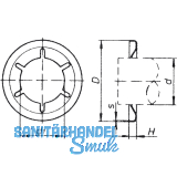 Achsenklemmring ohne Kappe 12 mm Federstahl brniert