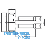 Anuba Einbohrband, Band- 9 mm, Stahl verzinkt
