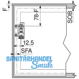 BLUM AVENTOS Frontbefestigung-Set Alurahmen schmal, Stahl vernickelt, 20K4A00A02