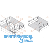 BLUM ORGA-LINE TANDEMBOX ANTARO Querreling Aufnahme, KS grau RAL9006