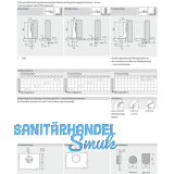 BLUM CLIP top Glastrscharnier 94, 9,5mm gekrpft, mit Feder, Schrauben