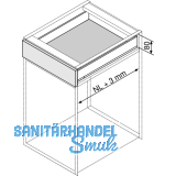 BLUM LEGRABOX pure SET H N, TIP-ON, 40kg, NL 500, INOX