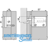BLUM Schrankaufhnger, wei, rechts, Tragkraft 130 KG, Kunststoff/Stahl