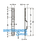CAMAR Aufhngeplatte 821/12, Stahl verzinkt