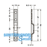CAMAR Aufhngeplatte 821/15, Stahl verzinkt