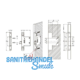 CAMAR Wangenhngebeschlag 821/12, links, Stahl verzinkt/Zamak