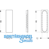CAMAR Abdeckkappe zu Schrankaufhnger 816AS, Kunststoff silberfarbig