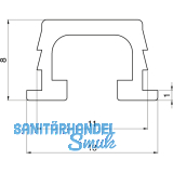PS06 Fhrungs-/Einfasschiene, L5700, Kunststoff grau