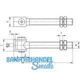 Anschweitorband lang, Lnge 160 mm, Stahl verzinkt