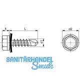 DIN7504K 6.3X 25/16mm Bi-Metall A2 fr Blechstrke bis 2 mm