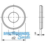ISO7090 200HV M33 verzinkt Scheibe mit Fase