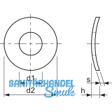 DIN 137A M 6 verzinkt Federscheibe gewlbt