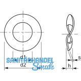 DIN 137B M 6 verzinkt Federscheibe gewellt