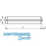 DIN1473 3x 30 Edelstahl A1 1.4305 Zylinderkerbstift