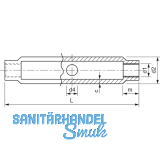 DIN1478 M12 verzinkt Spannschlossmutter aus Stahlrohr