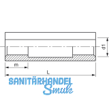 DIN1479 M12x 55 verzinkt Spannschlossmutter aus Stahl