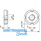 DIN1804W M30x1.5 blank Nutmutter mit Feingewinde