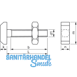 DIN 188 8.8 M 8x 25 verzinkt Hammerschraube mit Nase