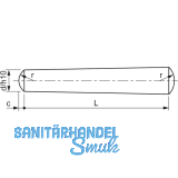 DIN 1B 2x 24 Toleranzfeld h10 1.4305 Kegelstift gedrehte Ausfhrung