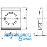 DIN 434 M12 feuerverzinkt Scheibe fr U-Trger Neigung 8 %