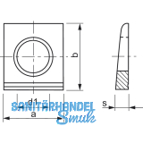 DIN 435 M10 verzinkt Scheibe fr I-Trger Neigung 14 %